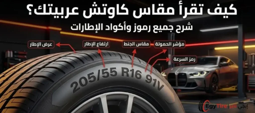 كيفية قراءة مقاس الإطار الخاص بسيارتك